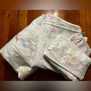 Pottery Barn Kids Mermaid Print Sheet Set